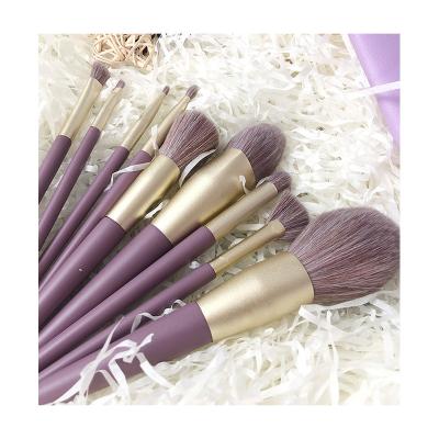 China New Smudge Makeup Brush Set Bristle Soft Purple Eyeshadow Brush High Gloss Beginner Beauty Tools for sale