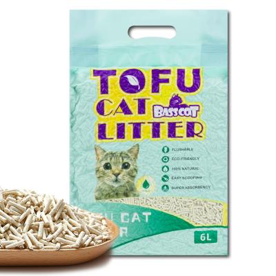 China Small Animals Best Cat Litter High Quality Clean Tofu Cat Litter with Green Tea Flavor for sale