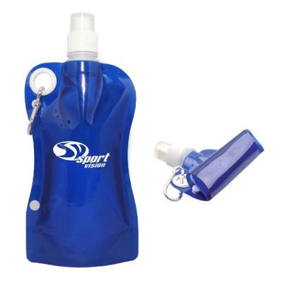 China Promotional gift 500ml foldable flexible water bag customized collapsible reusable travel water bottle for hiking for sale