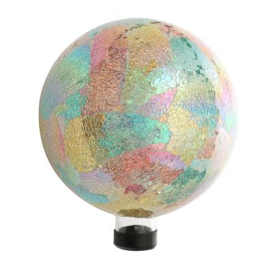 China CLASSIC Gradient Colored Mosaic Decoration Ball Mosaic Crack Glass Staring Ball for sale