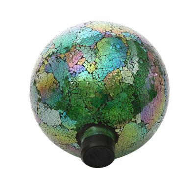 China Large CLASSIC Garden Ornaments Shaped Mosaic Glass Crack Glass Staring Ball For Garden Decoration for sale