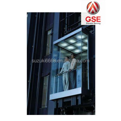 China Small Modern Outdoor / Indoor Home Elevator With Glass Enclosure Cheap Residential Glass Elevators for sale