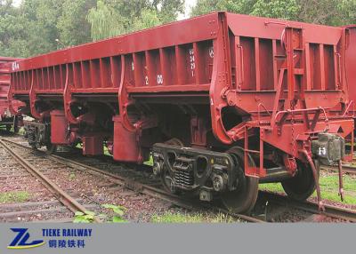 China 50km/h Railway Side Dump Car 27m3 Capacity Pneumatic Discharging Ballast Trailer for sale