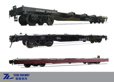 China 40 Feet Container Flat Wagon Flatcars 120 km/h 1520mm Gauge Railroad Flatcars for sale