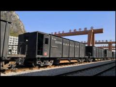 Tieke K13 Ballast Hopper Wagon Running on Chinese Railway