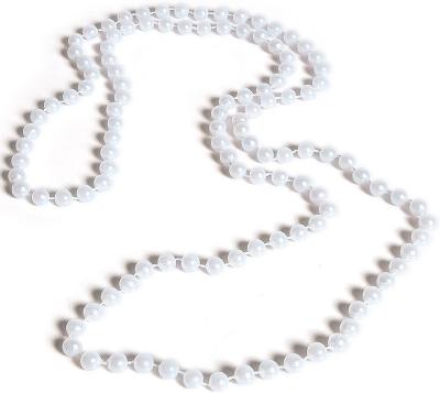 China Plastic White Pearl Bead Necklaces Bulk Faux Pearl Mardi Gras Beaded Necklaces Wedding Birthday Tea Party Favors Decorations for sale