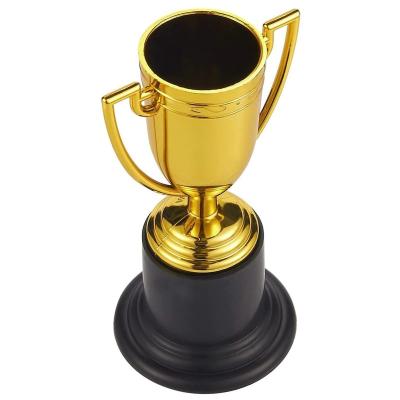 China 1Pcs 4 Inch Plastic Mini Gold Award Trophies For Kids Participation Trophy Cup For Sports Tournaments Competitions for sale