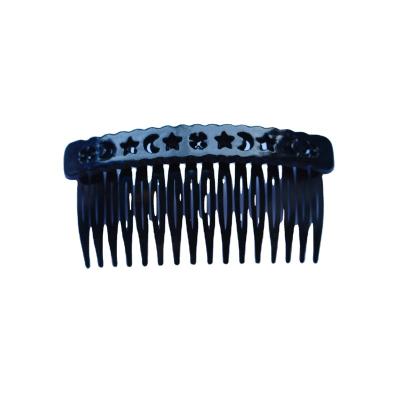 China Waterproof Simplicity 16 Tooth Hair Insert Comb 9*4.5cm Black Plastic Strokes Women Comb Hair Hairstyle Ornament for sale