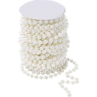 China Crafts Acrylic Faux Pearl Bead Garland Pearl Bead Roll String Strand for Wedding Decoration Trees Open Garland Green for sale