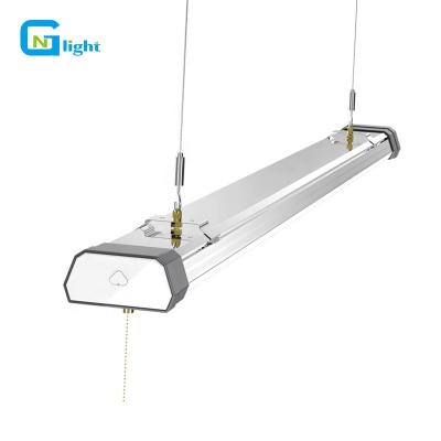 China Lighting Fixtures USA Warehouse Dropshipping 80W 100W 120W Indoor Linkable Office Led Tri-Proof Batten Light Led Shop High Bay Linear Tubes Pendant Light for sale