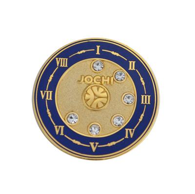 China Custom USA Factory High Quality Luxury Hard Enamel Pin With Crystals for sale