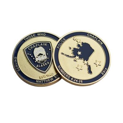 China Custom USA Factory Metal Police Coin and Police Badge Set for sale