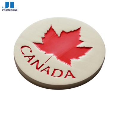 China Custom Europe Canada Maple Flag Enamel Metal Souvenir Coin for sale