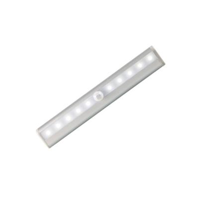 China High Brightness Led Cabinet Light 2021 Hot Selling USB Rechargeable Under Cabinet Lighting 10 LED PIR Motion Sensor Light for sale