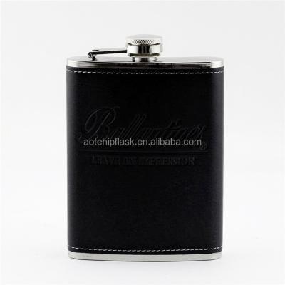 China Gift Alibaba Bestsellers 7oz Leather Wrapped Stainless Steel Hip Flask for sale