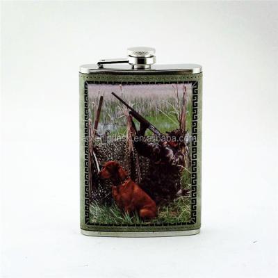 China Small Factory Outdoor Idea Chasing Wine Hip Leather Flask for sale