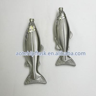 China 2017 Novelty Fish Stainless Steel Water Professional Metal Body Material Type 9oz Flask for sale