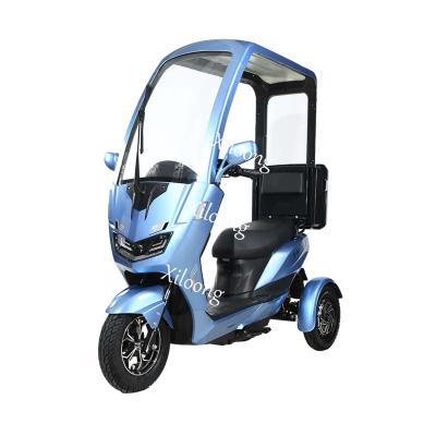 China Double Motors Chinese Electric Closed Cabin Scooter Windshield Electric Motorcycle With 3 Wheels Luxun for sale