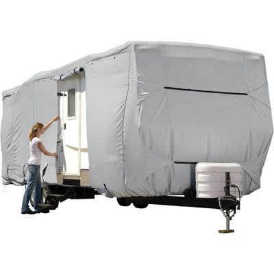 China Business kly Ripstop and Waterproof Water Repellent Travel Trailer RV Camper Cover for sale