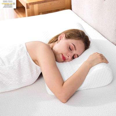 China Custom Anti Dust Mite Wave Shaped Gel Cervical Foam Anti Wrinkle Pillow For Neck for sale