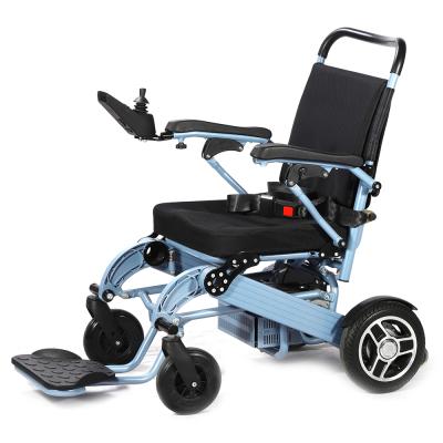 China Lightweight comfortable foldable lithium battery electric wheelchair suitable for older and disabled electric wheelchair for sale