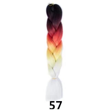 China Wholesale Synthetic Hair Wig 24 Inch Rainbow Ombre Prestretched Pre Stretched Jumbo Synthetic Braiding Hair Extensions for sale