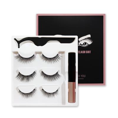 China 2021 newest easy use magnetic eyeliner styles and magnetic lashes 3d wholesale magnetic eyelashes for sale