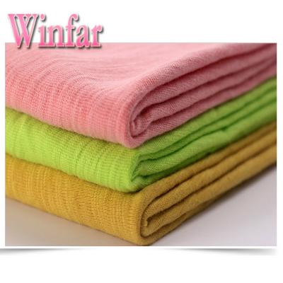 China Coarser wick hacci winfar antistatic spun plain rayon poly elastane jersey fabric for sale