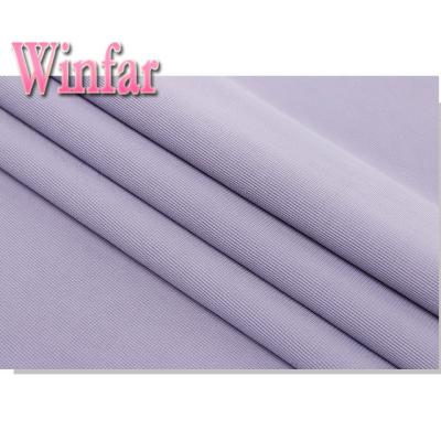 China Winfar Textile Polyester Spandex Anti-Static Plain Dyed Striped Mini Ottoman Rib Knit Fabric for sale