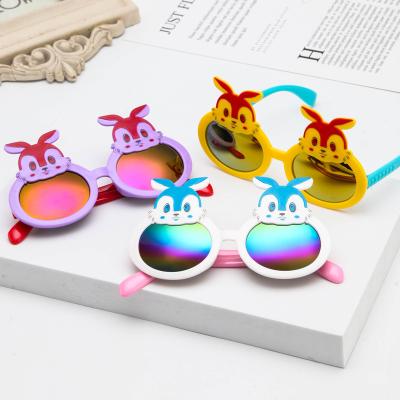 China Cute Rabbit Design Kids Sunglasses Festival Handsome Sun Glass Present Fashionable And Durable Christmas Gift For Girls Little Boys for sale