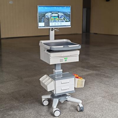 China BT-LY33 Bestran Medical Computer Trolley Cart Price Hospital Laptop Trolley Left and Right Switchable Medical Laptop Cart Medicine Trolley for sale