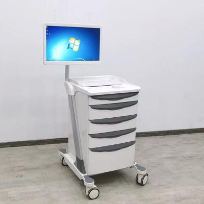 China BT-LY27 Height Tabletop Hospital Trolley Doctor Workstation PC Laptop Cart Left and Right Switchable Adjustable Medical Trolley for sale