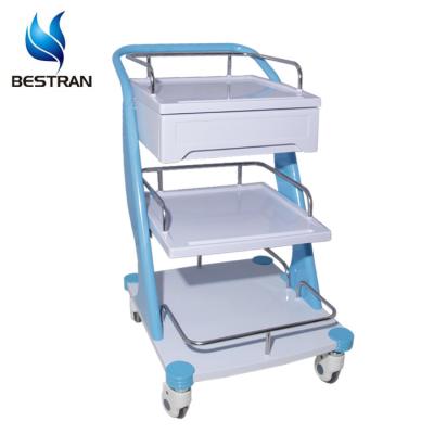 China High Quality Inpatient Remedy Cart ICU Metal ABS Metal BT-CY006 Medical Therapy Trolley With Push Handle for sale