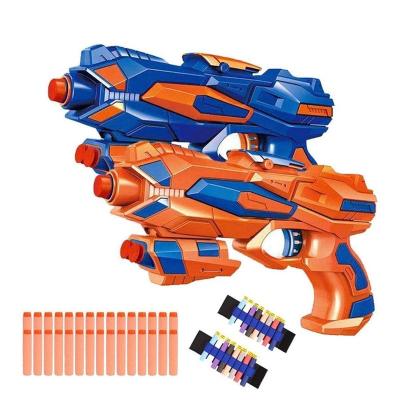 China 2 Pack ABS Blaster Toy Gun with 2 Foam Dart Wrist Band and 30 PCS Soft Foam EVA Refill Darts for Kids Hand Gun Blaster Gun Toy for sale