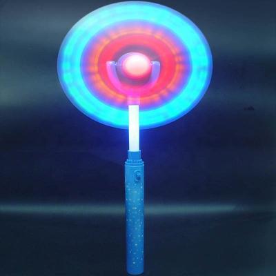 China Flashing and Playing Windmill Stick Flashing Toys Led Light Up Spinning Windmill Magic Wand Toy Glowstick Gifts for Kids for sale