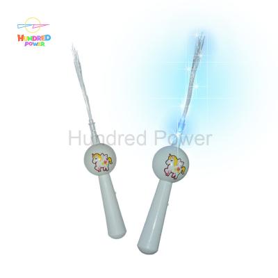 China Led Light Stick LED Light Up Fiber Unicorn Wands With Prism Ball Optic, Glow Stick Magic Wand, Flashing Magic Wand For Princess Unicorn Themed Party for sale