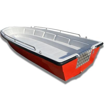 China 4m Orange Fiberglass Assault Boat Factory Price Fast Rescue Boat Speedboat for sale