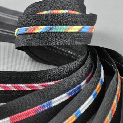 China Factory viable wholesale can be 8, 10, open and capped yards customized color code 3, 5, colorful stock nylon zipper for sale