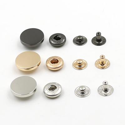 China Custom Buttons Zinc Alloy Brass Round Metal Snap Dry Cleaning Shirt Bag Cloth Jeans Bag Buttons For Clothes for sale