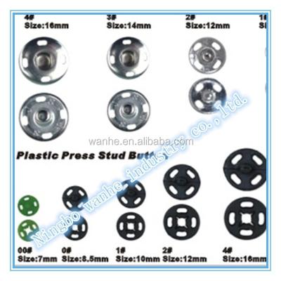 China Cheap dry cleaning metal and plastic press stud button for sale