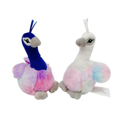 China Wholesale Custom Plush Amazon OEM/ODM Tie-Dye Latest Color Peacock Soft Stuffed Cute Animal For Kids Plush Toy for sale