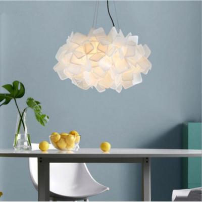 China Modern Cloud Chandelier Pendant Lamp Cloud Shape Of Fabric Art Creative Child Pendant Light Fixtures for sale