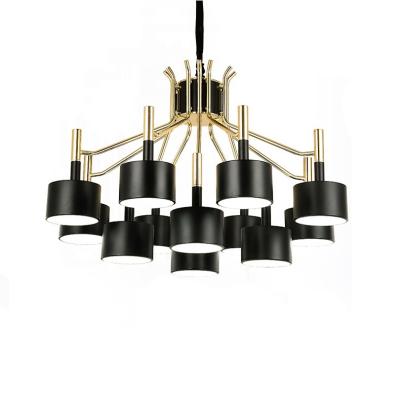 China Modern High Quality Multi Color Black Metal Chandeliers Heads Pendant Lamp For Home Decoration for sale