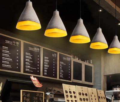 China Hotel Lamps Concrete Industrial Cement Nordic Indoor Hanging Pendant Lamp for sale