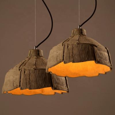 China Industrial Cement Lamp Shade Industrial Ceiling Lamp Hanging Pendant Light for sale