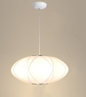 China New Post 2021 Modern Modern White Fabric Shade Nordic Pendant Light Chandelier for sale