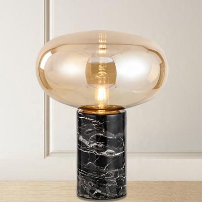 China Modern Marble Table Lamp Bedroom Coffee Table Lamp With Glass Cover for sale