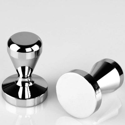 China Hot Sale 49/51/54/58mm Stainless Steel 304 Bartender Tool Hand Pressure Push Base Coffee Espresso Viable Custom Calibrated Tamper for sale