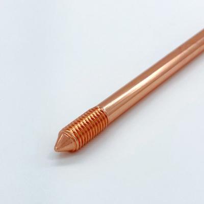 China HUAYIXUN Lightning Protection Copper Clad Steel Ground Rod Threaded Rods for sale