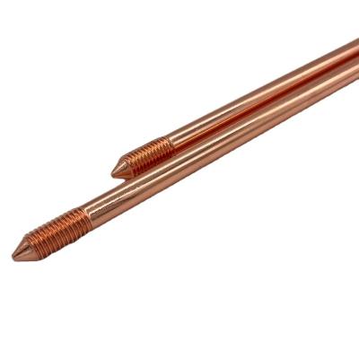 China HUAYIXUN Lightning Protection Rod Earth Rods Threaded Grounding Copper Clad Steel Material for sale